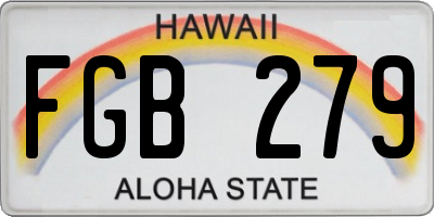 HI license plate FGB279
