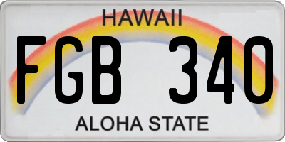 HI license plate FGB340