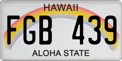 HI license plate FGB439