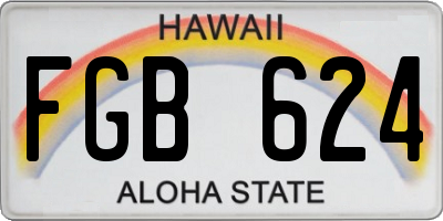 HI license plate FGB624