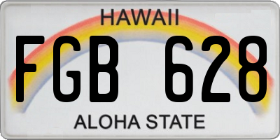 HI license plate FGB628