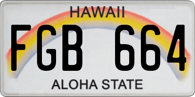 HI license plate FGB664