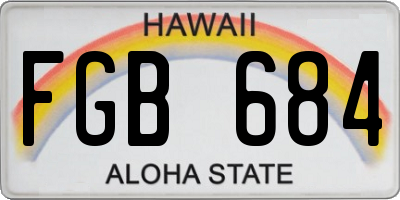 HI license plate FGB684