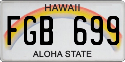 HI license plate FGB699