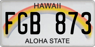 HI license plate FGB873