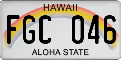 HI license plate FGC046