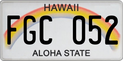 HI license plate FGC052