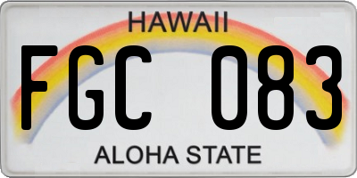 HI license plate FGC083