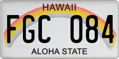 HI license plate FGC084