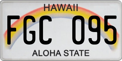 HI license plate FGC095