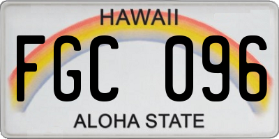 HI license plate FGC096