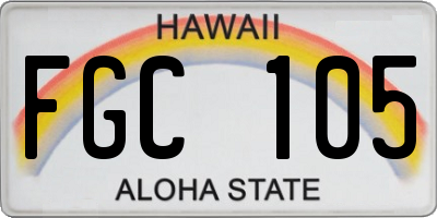 HI license plate FGC105
