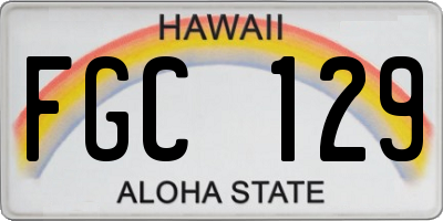 HI license plate FGC129