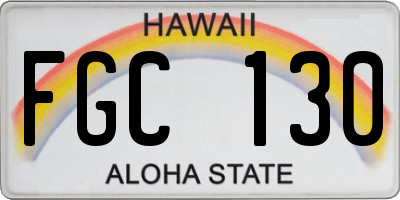 HI license plate FGC130