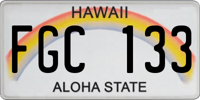HI license plate FGC133
