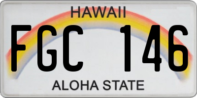 HI license plate FGC146