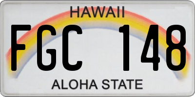 HI license plate FGC148