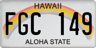 HI license plate FGC149