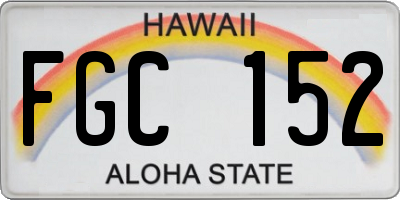 HI license plate FGC152