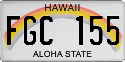 HI license plate FGC155