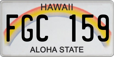 HI license plate FGC159
