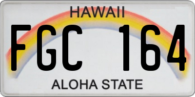 HI license plate FGC164