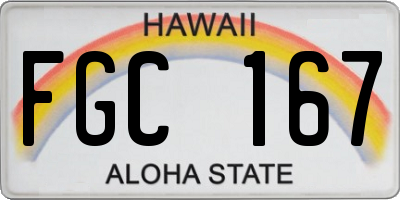 HI license plate FGC167