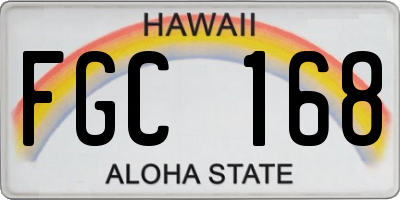 HI license plate FGC168