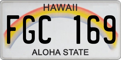 HI license plate FGC169