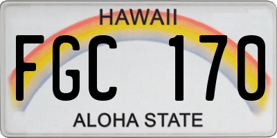 HI license plate FGC170