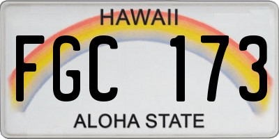 HI license plate FGC173