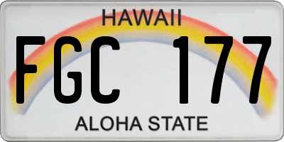 HI license plate FGC177