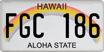 HI license plate FGC186
