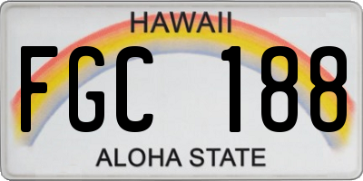 HI license plate FGC188
