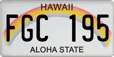 HI license plate FGC195