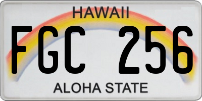 HI license plate FGC256