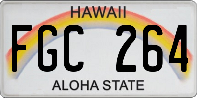 HI license plate FGC264