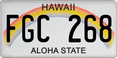 HI license plate FGC268