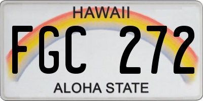 HI license plate FGC272