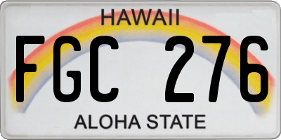 HI license plate FGC276