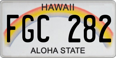 HI license plate FGC282