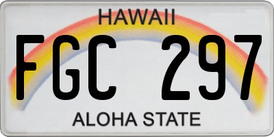 HI license plate FGC297