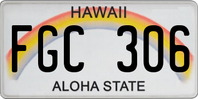 HI license plate FGC306