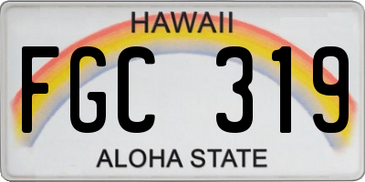 HI license plate FGC319