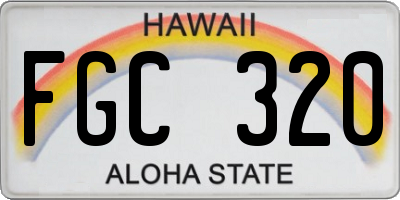 HI license plate FGC320