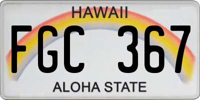 HI license plate FGC367