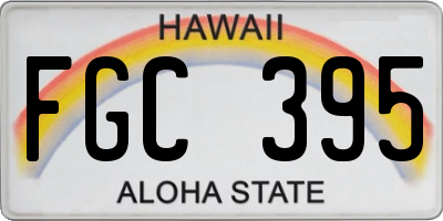 HI license plate FGC395