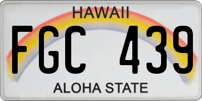 HI license plate FGC439