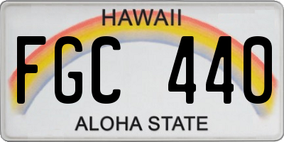 HI license plate FGC440