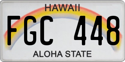 HI license plate FGC448